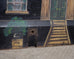 19th C. English Georgian Painted Pine Blanket Chest Manor Façade