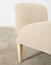 Pair of Modern Upholstered Hardwood Slipper Chairs