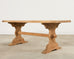 Country French Bleached Oak Farmhouse Dining Table 6.5 Ft