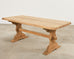 Country French Bleached Oak Farmhouse Dining Table 6.5 Ft