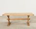 Country French Bleached Oak Farmhouse Dining Table 6.5 Ft