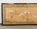 Japanese Edo Four Panel Screen Flowering Peony Prunus Magnolia