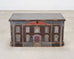 19th C. English Painted Pine Chest with Georgian Manor Façade