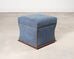 Ralph Lauren 'Florence' Storage Ottoman in Damask Blue Linen