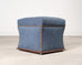 Ralph Lauren 'Florence' Storage Ottoman in Damask Blue Linen