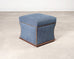 Ralph Lauren 'Florence' Storage Ottoman in Damask Blue Linen