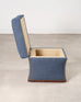 Ralph Lauren 'Florence' Storage Ottoman in Damask Blue Linen