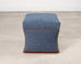 Ralph Lauren 'Florence' Storage Ottoman in Damask Blue Linen