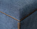 Ralph Lauren 'Florence' Storage Ottoman in Damask Blue Linen