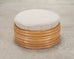 Mid-Century 7 Strand Paul Frankl Style Stacked Rattan Ottoman