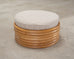 Mid-Century 7 Strand Paul Frankl Style Stacked Rattan Ottoman
