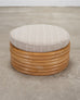 Mid-Century 7 Strand Paul Frankl Style Stacked Rattan Ottoman