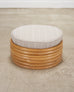 Mid-Century 7 Strand Paul Frankl Style Stacked Rattan Ottoman