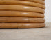 Mid-Century 7 Strand Paul Frankl Style Stacked Rattan Ottoman