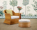 Mid-Century 7 Strand Paul Frankl Style Stacked Rattan Ottoman