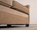Three Seat Rolled-Arm Sofa and Ottoman in Camel Velvet US Made
