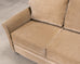 Three Seat Rolled-Arm Sofa and Ottoman in Camel Velvet US Made