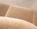 Three Seat Rolled-Arm Sofa and Ottoman in Camel Velvet US Made