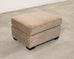 Three Seat Rolled-Arm Sofa and Ottoman in Camel Velvet US Made