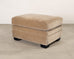 Three Seat Rolled-Arm Sofa and Ottoman in Camel Velvet US Made