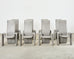Set of Eight Steve Leonard for Brayton Leather Dining Chairs