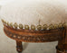 19th Century French Louis XVI Walnut Six Leg Oval Footstool