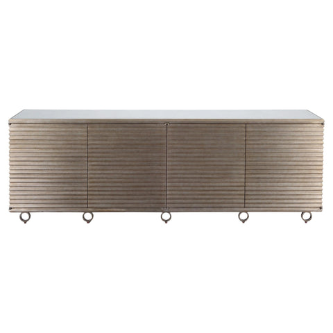 Julian Chichester Variegated Nickel "Storm" Cabinet Credenza 7Ft