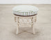 20th Century Round Rattan Swivel Ottoman Stool by Ficks Reed