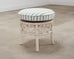 20th Century Round Rattan Swivel Ottoman Stool by Ficks Reed
