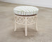 20th Century Round Rattan Swivel Ottoman Stool by Ficks Reed