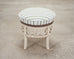 20th Century Round Rattan Swivel Ottoman Stool by Ficks Reed