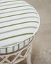 20th Century Round Rattan Swivel Ottoman Stool by Ficks Reed