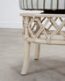 20th Century Round Rattan Swivel Ottoman Stool by Ficks Reed