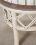 20th Century Round Rattan Swivel Ottoman Stool by Ficks Reed