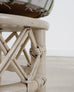 20th Century Round Rattan Swivel Ottoman Stool by Ficks Reed