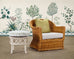 20th Century Round Rattan Swivel Ottoman Stool by Ficks Reed