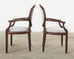 Set of Six Italian Regency Faux Bois Dining Chairs