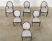 Set of Six Italian Regency Faux Bois Dining Chairs