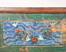 19th Century Swedish Folk Art Painted Pine Blanket Chest Trunk 6 Ft