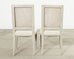 Set of Six Swedish Gustavian Style Painted Cane Dining Chairs