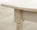 Pair of Swedish Gustavian Style Painted Pine Demilune Consoles
