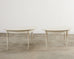 Pair of Swedish Gustavian Style Painted Pine Demilune Consoles