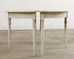 Pair of Swedish Gustavian Style Painted Pine Demilune Consoles