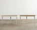 Pair of Swedish Gustavian Style Painted Pine Demilune Consoles