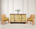 1940s Swedish Modern Nordens Flora Botanical Sideboard Cabinet