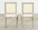 Set of Six Louis XVI Style Square Back Painted Dining Chairs