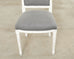 Set of Six Louis XVI Style Square Back Painted Dining Chairs