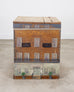 19th C. English Painted Pine Chest with Georgian Manor Façade