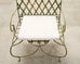Set of Four Rose Tarlow Style Iron Lattice Garden Chairs