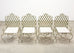 Set of Four Rose Tarlow Style Iron Lattice Garden Chairs